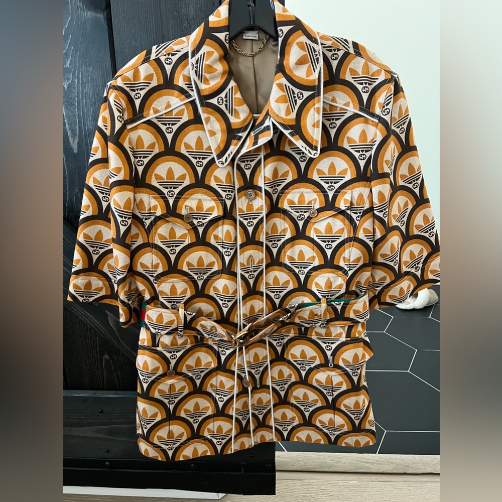 Gucci X Adidas Gg Trefoil Jacquard Jacket-Bnwt-Rrp$4,900 Usd